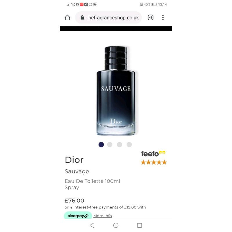 Dior Sauvage 100ml sealed boxed