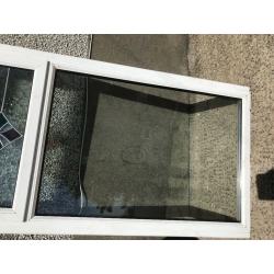 PVC window with stained or leaded glass