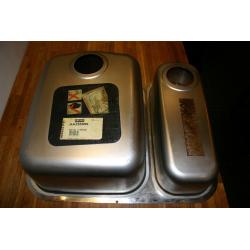 Franke inset dual bowl sink with waste kit (used)