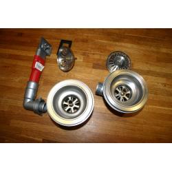 Franke inset dual bowl sink with waste kit (used)