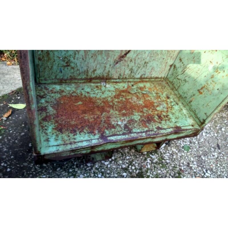 trolley vintage factory item for wood stock or huge bins to use as planters