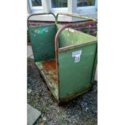 trolley vintage factory item for wood stock or huge bins to use as planters