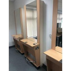 Hairdressing salon furniture mirrors