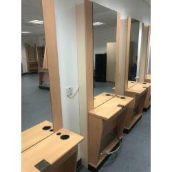 Hairdressing salon furniture mirrors