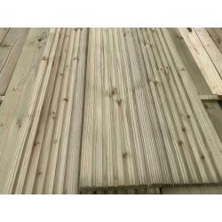 Grade A decking boards pressure treated green