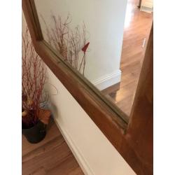 Large rustic wooden mirror