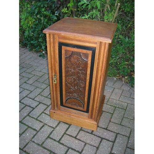 Carved Satinwood BEDSIDE Dining room Sitting Room CABINET. KENT