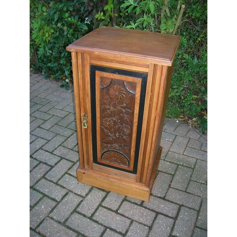 Carved Satinwood BEDSIDE Dining room Sitting Room CABINET. KENT
