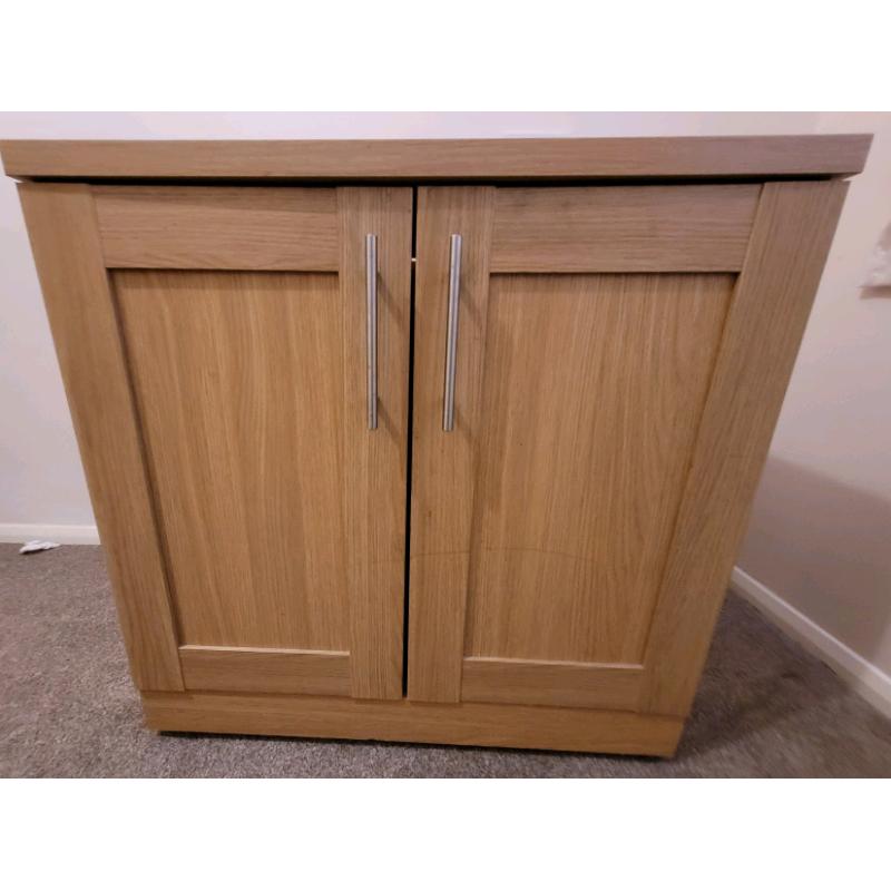 2 door sideboard/ cupboard oak veneer
