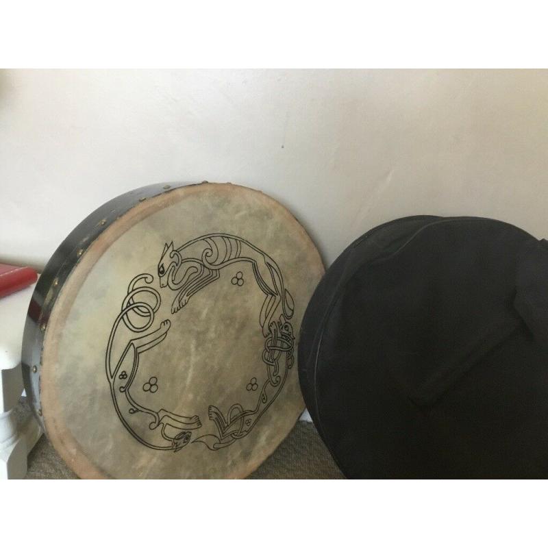 Bohran drum with case and beater