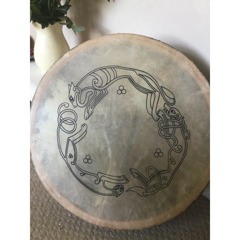 Bohran drum with case and beater