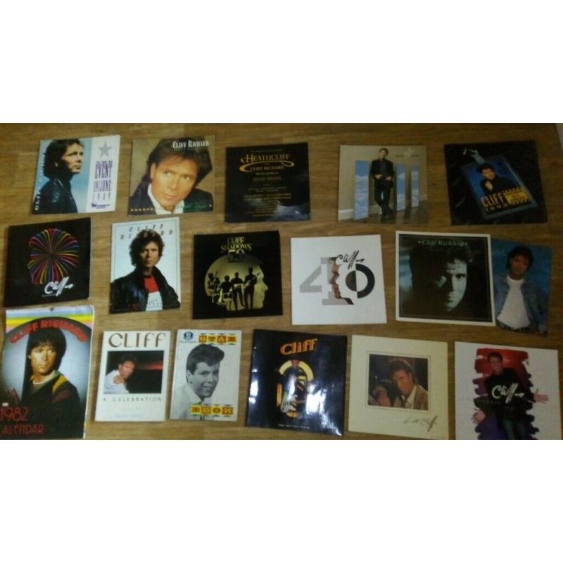 massive cliff richard collection LP's / picture discs / rarities / calendar / sheet music