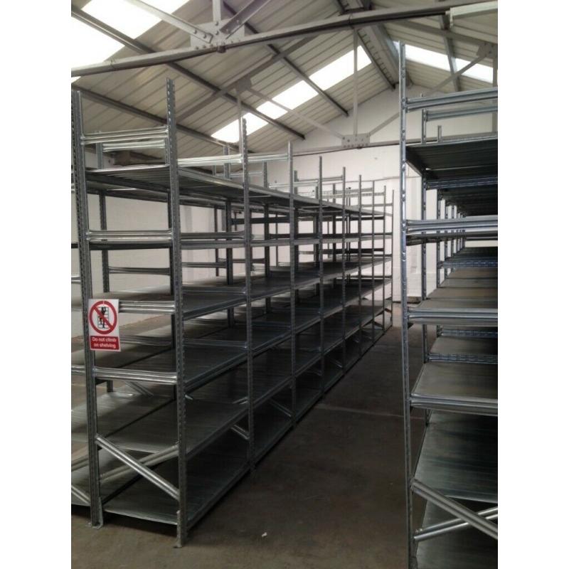 100 bays Galvenised SUPERSHELF industrial shelving 2 meters high ( pallet racking /storage)