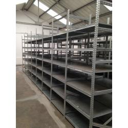10 bays Galvenised SUPERSHELF industrial shelving 2m high ( pallet racking /storage)