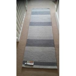 Next textured grey stripe runner - brand new