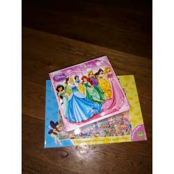 3 puzzles - 2 Disney Princess and 1 Galt Sparkle Fairy Garden
