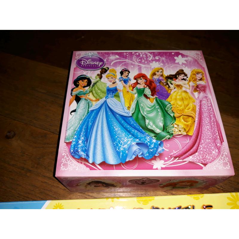 3 puzzles - 2 Disney Princess and 1 Galt Sparkle Fairy Garden