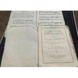 Vintage Joblot Children?s Piano Sheet Music: Grandfathers Clock; Fairytales Told In Music