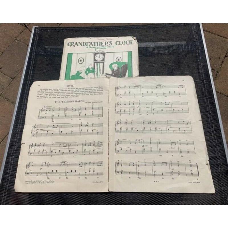 Vintage Joblot Children?s Piano Sheet Music: Grandfathers Clock; Fairytales Told In Music