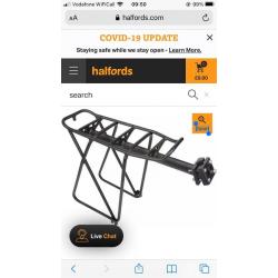 Cycle seat post pannier pack wheel alloy luggage rack