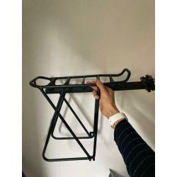 Cycle seat post pannier pack wheel alloy luggage rack