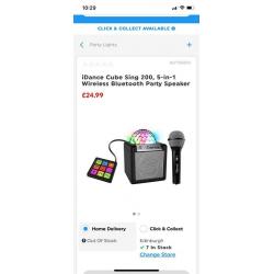idance speaker with lights and mic
