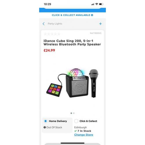 idance speaker with lights and mic