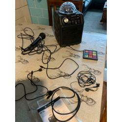 idance speaker with lights and mic