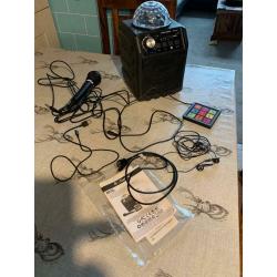 idance speaker with lights and mic