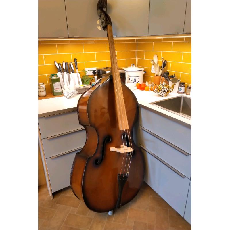 Double bass, luthier set-up, professional instrument. Doublebass.