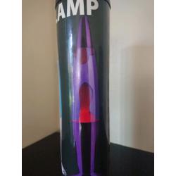 SMALL RED AND PURPLE LAVA LAMP