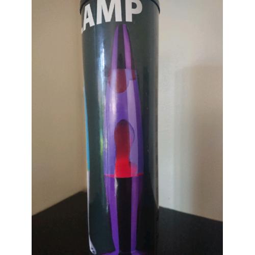 SMALL RED AND PURPLE LAVA LAMP