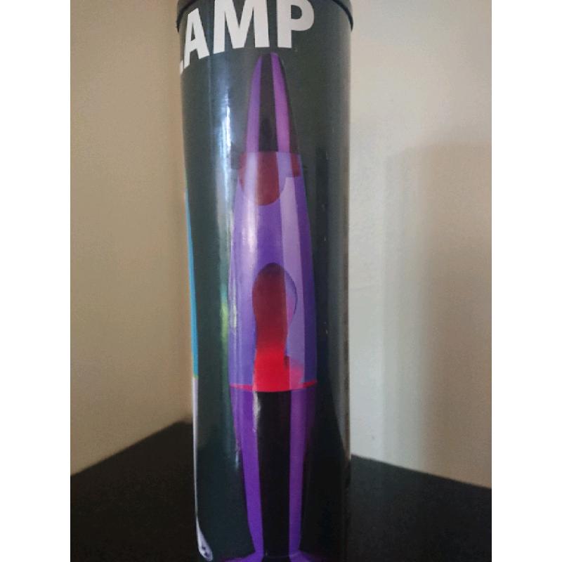 SMALL RED AND PURPLE LAVA LAMP