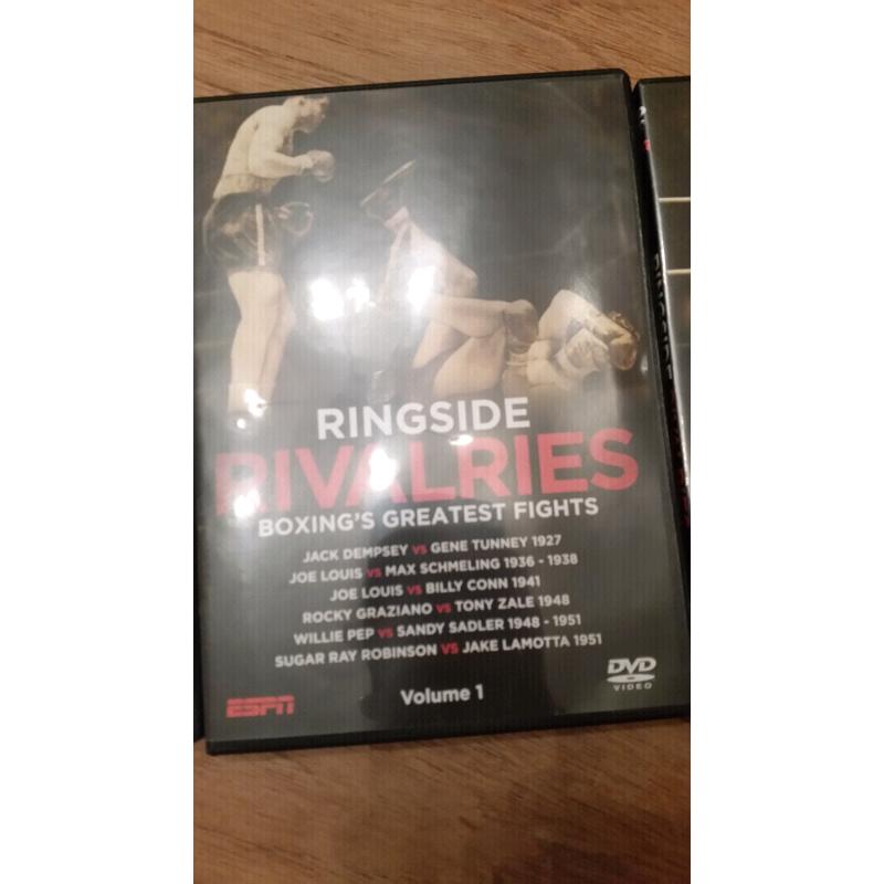 Boxing dvds 2 x box sets (Boxings greatest fights and Tyson-Ali)