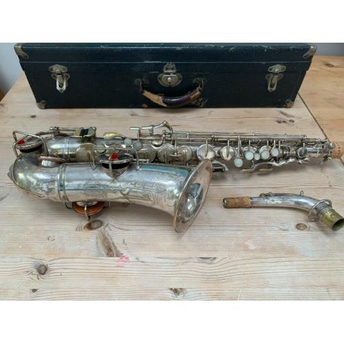 Buescher Aristocrat Alto Saxophone Silver 1932 For Sale Excellent condition