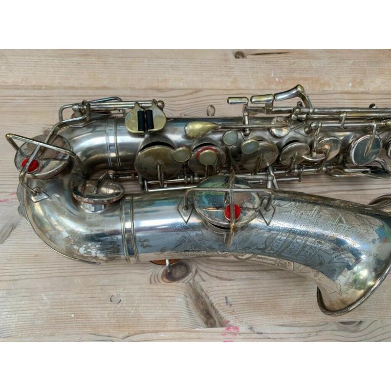 Buescher Aristocrat Alto Saxophone Silver 1932 For Sale Excellent condition