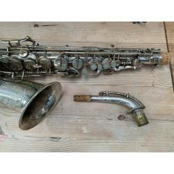 Buescher Aristocrat Alto Saxophone Silver 1932 For Sale Excellent condition