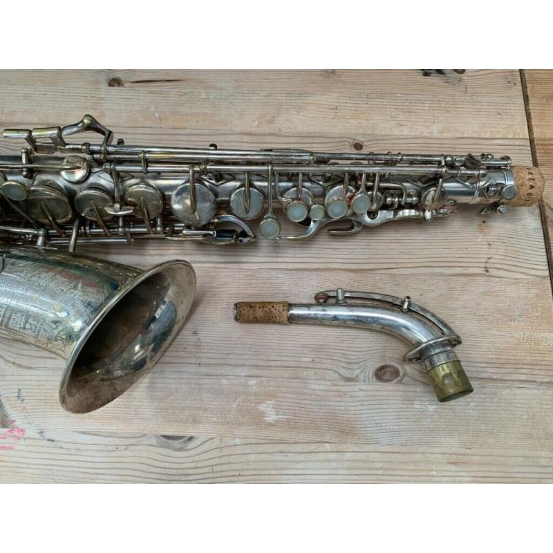 Buescher Aristocrat Alto Saxophone Silver 1932 For Sale Excellent condition