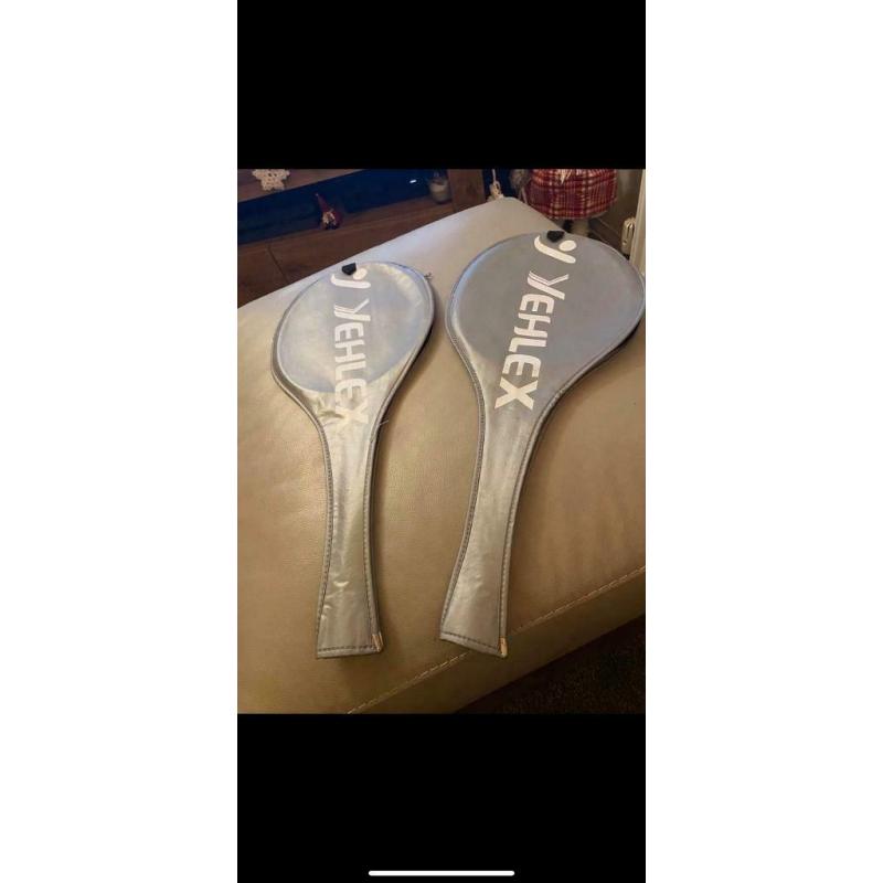 5 badminton racquets,