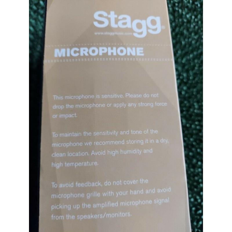 Un-Used Stagg SDM90 Professional Cardioid Dynamic Microphone & Cable