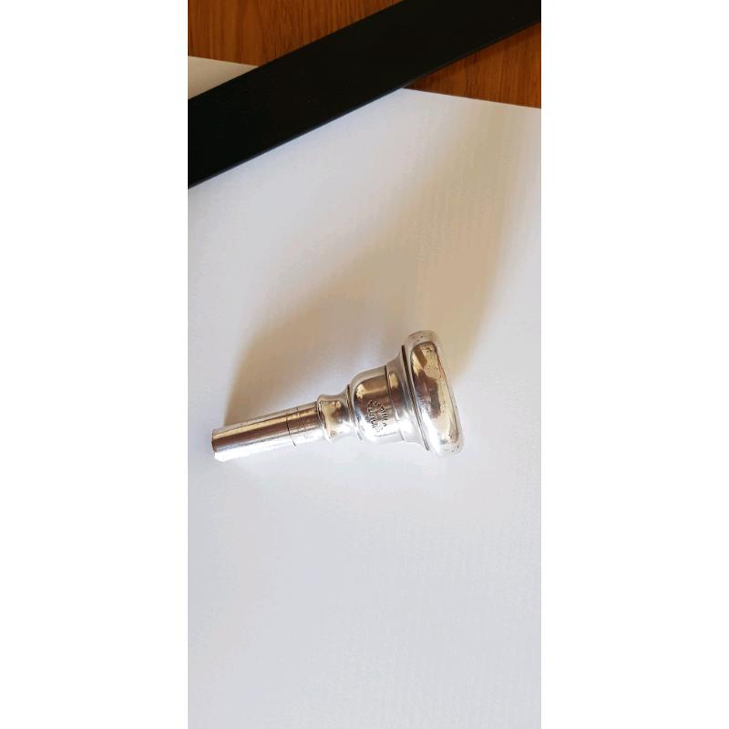 Trombone Euphonium silver plate brass mouthpiece. A.M. Philpot