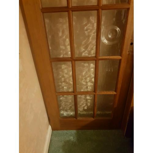 Internal glazed pine door