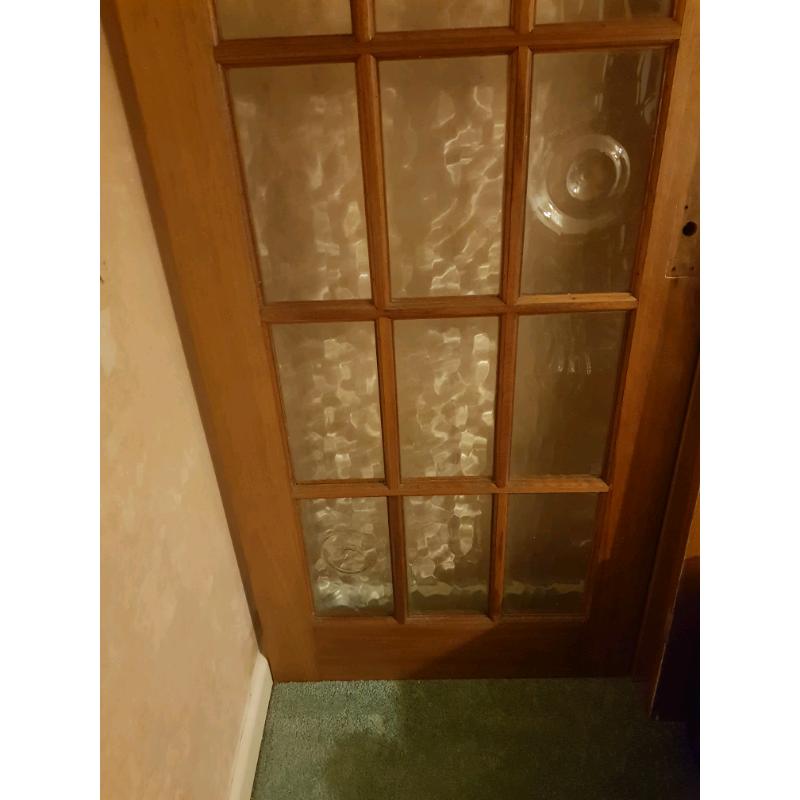 Internal glazed pine door