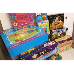 Various board games, Tetris, Hangman Memory Madness, Drinking Game etc