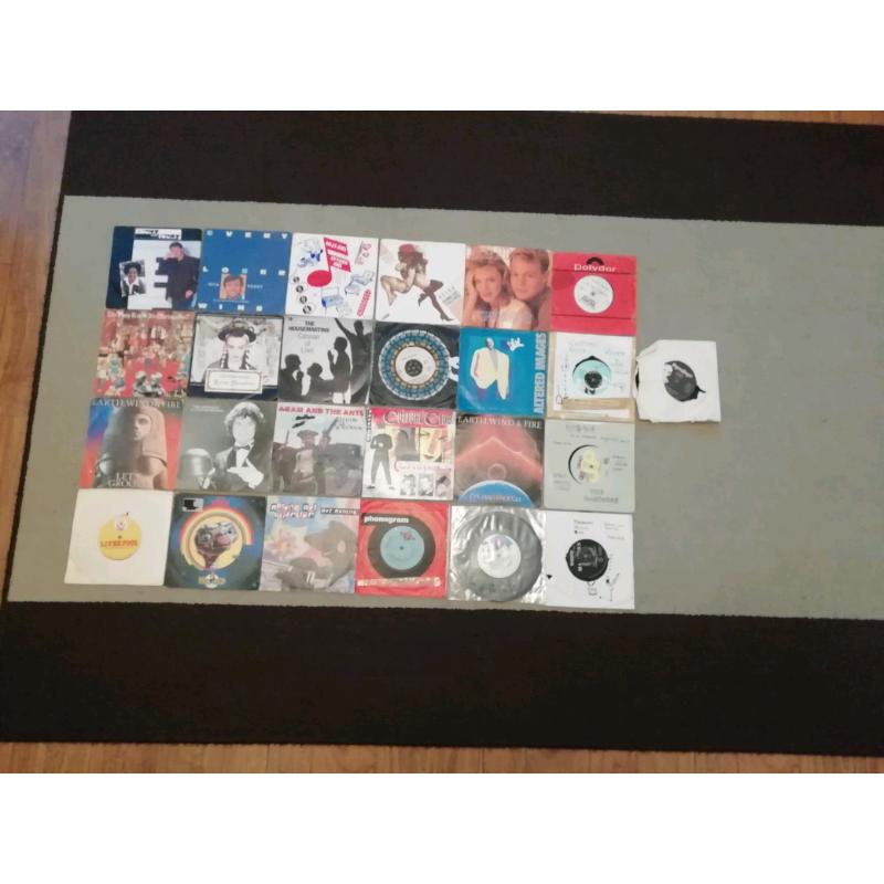 25 vinyl 7" singles from 70's & 80's some rare and highly collectable.