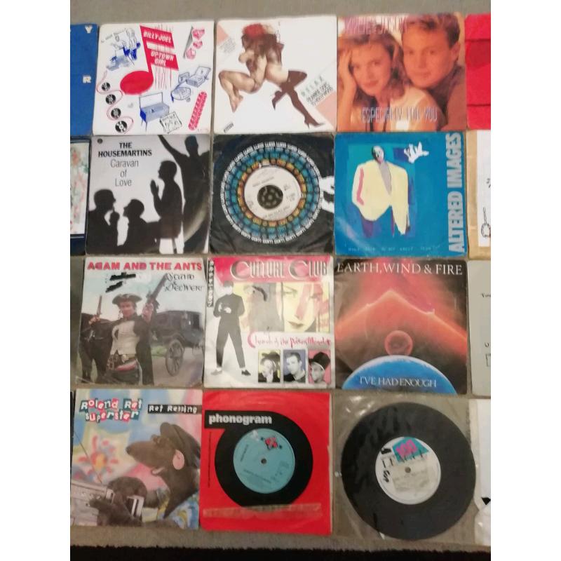 25 vinyl 7" singles from 70's & 80's some rare and highly collectable.