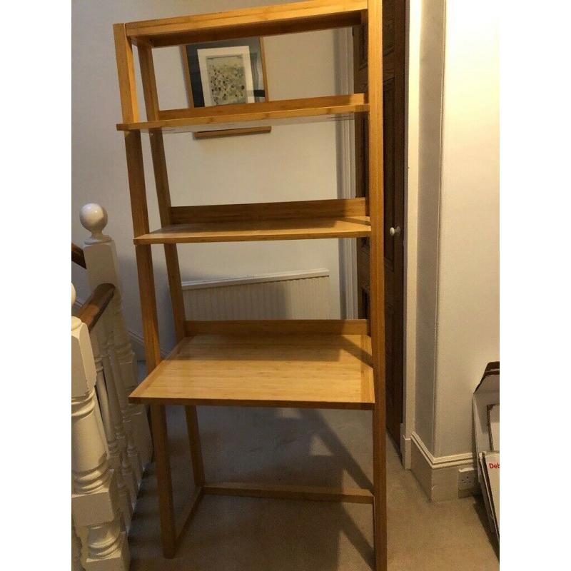 Tall desk and leather chair (ex M&S)