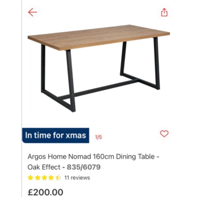 Large Nomad Table Desk with metal legs only ?100. Real Bargains Clear