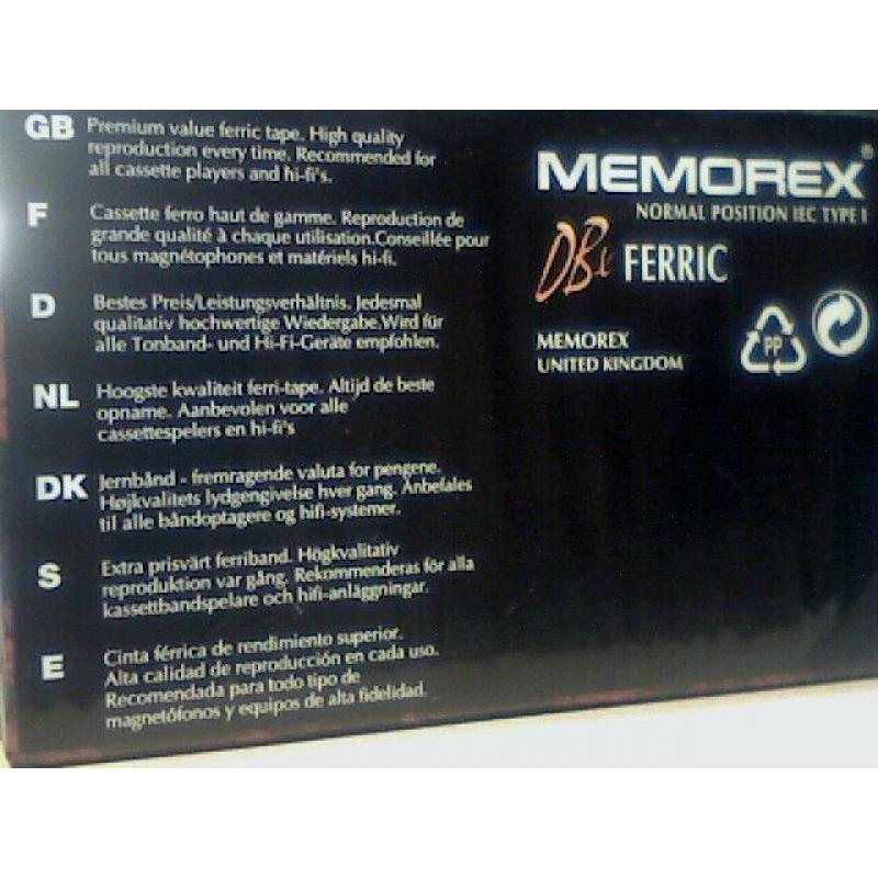 NEW SEALED MEMOREX DBX 60 CASSETTE TAPES. RARE.