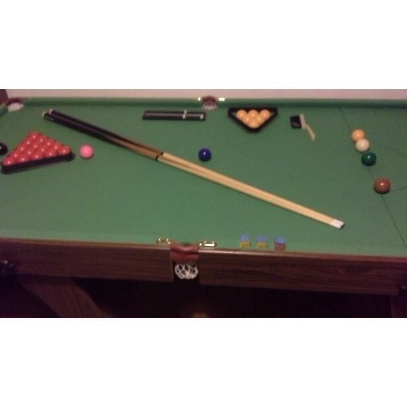 HY-PRO 6 FOOT POOL/SNOOKER TABLE